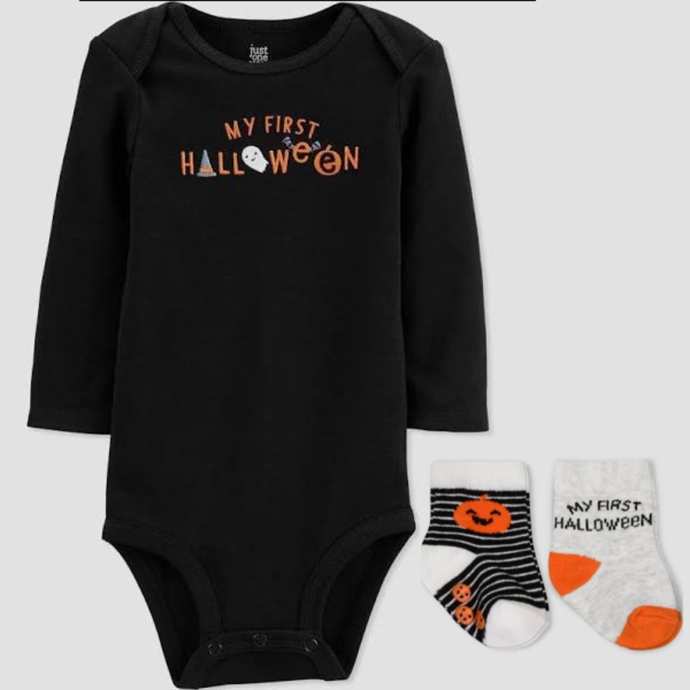 Carter’s JOY  Halloween Bodysuit & Socks Set NWT